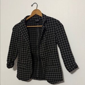 Soho Black and White Grid Blazer
